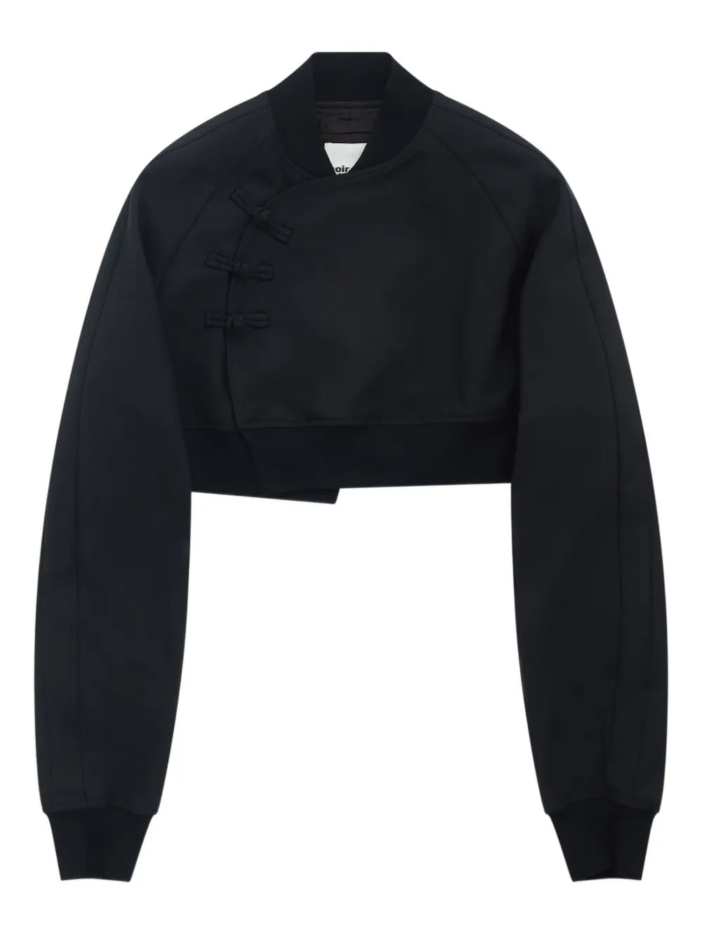 Ladies' Cropped Bomber Jacket - Black