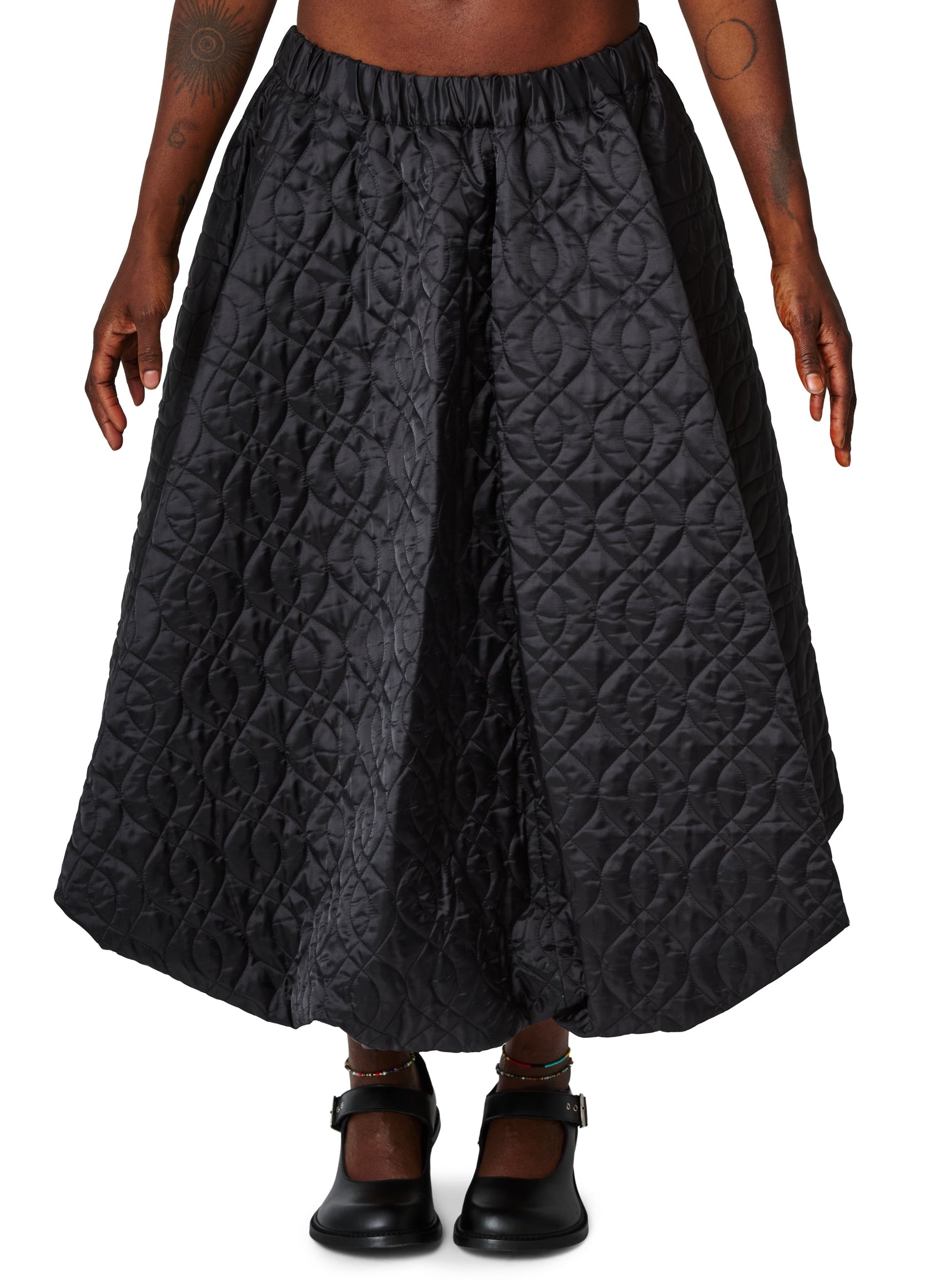 Black Quilted Skirt
