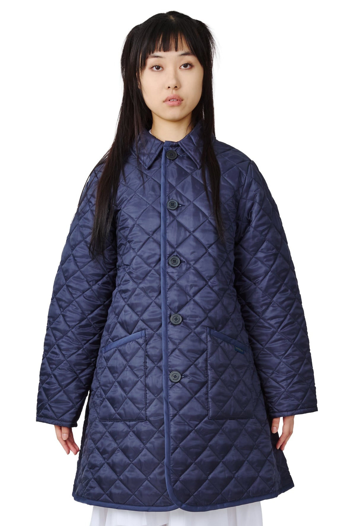 CDG Girl X Lavenham Navy Quilted Jacket