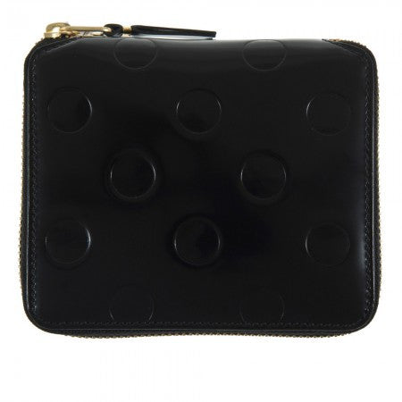 Black Wallet - Polka Dots Embossed