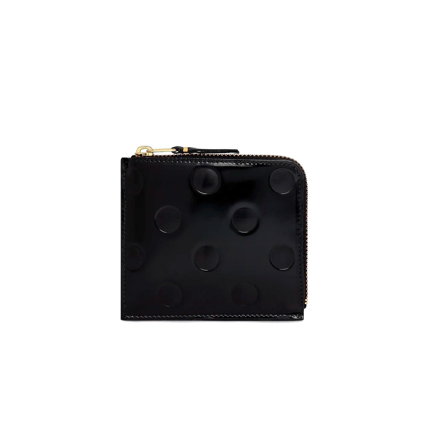 Black Wallet - Polka Dots Embossed