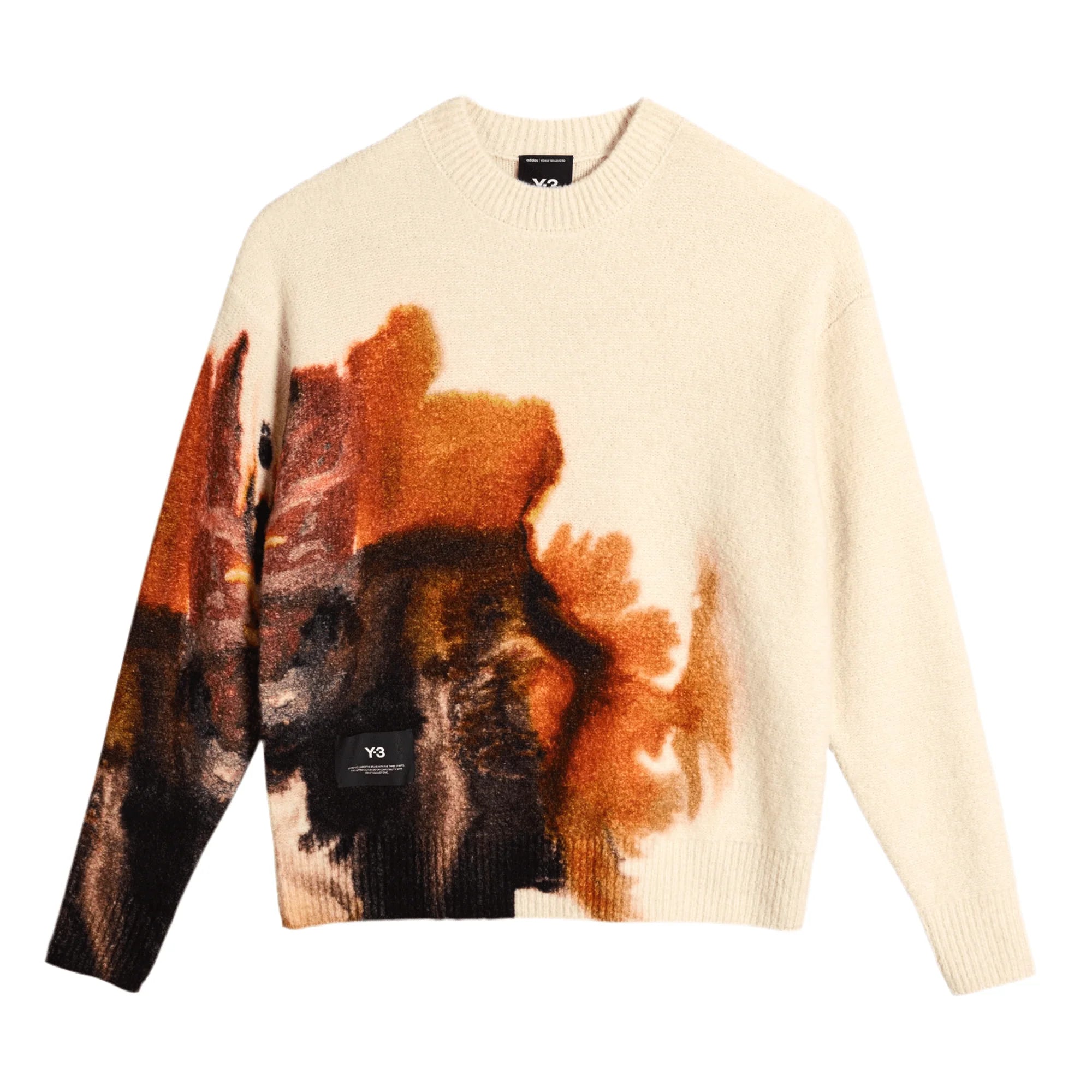 GRAPHIC PRINT KNIT CREW