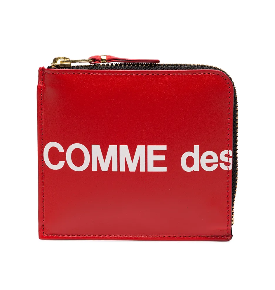 Huge Logo Corner Zip Wallet Red