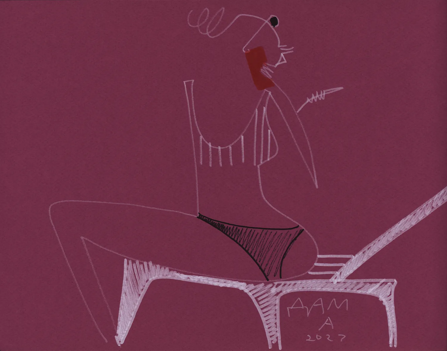 Lesia Kvyk's painting "The sea".