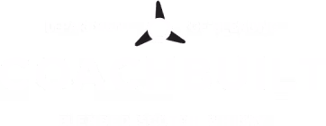 Coachbuilt blended Scotch whisky logo with a three-blade propeller icon and text 'Department of Blending'.