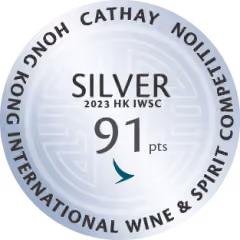 Silver medal for 91 points in the 2023 Hong Kong International Wine & Spirit Competition.