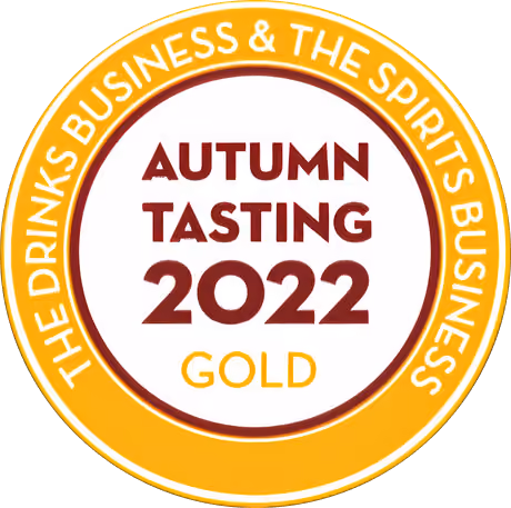 Gold award badge for Autumn Tasting 2022 by The Drinks Business and The Spirits Business.