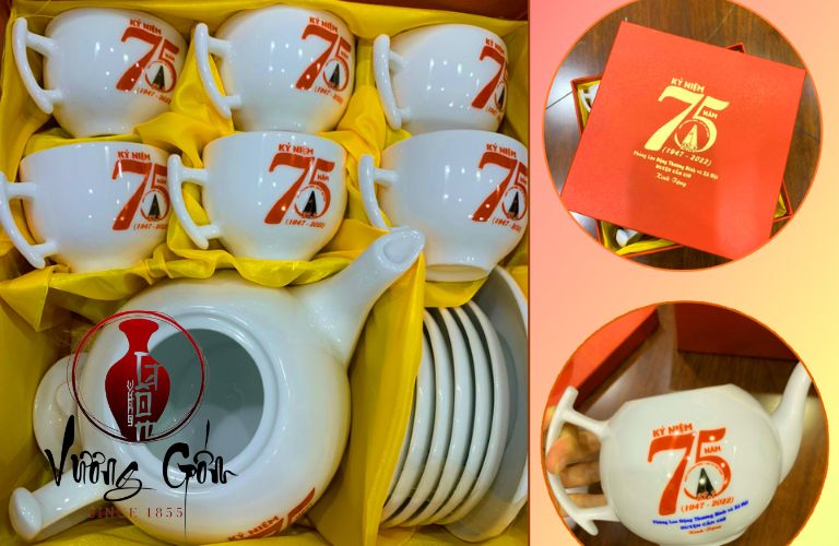 Bộ ấm chén in logo làm quà tặng 27/7