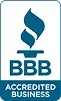 BBB Accredited Business logo for Premium Chimneys, trusted chimney and fireplace services company