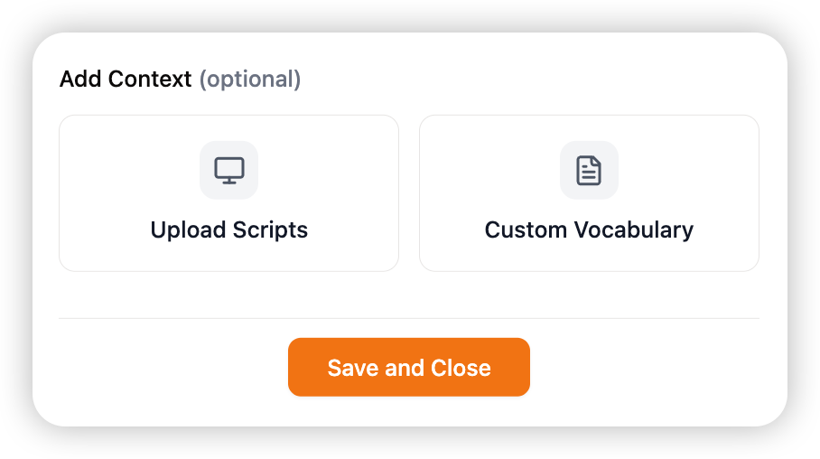 sunflower ai live translation church support upload file and custom vocabulary