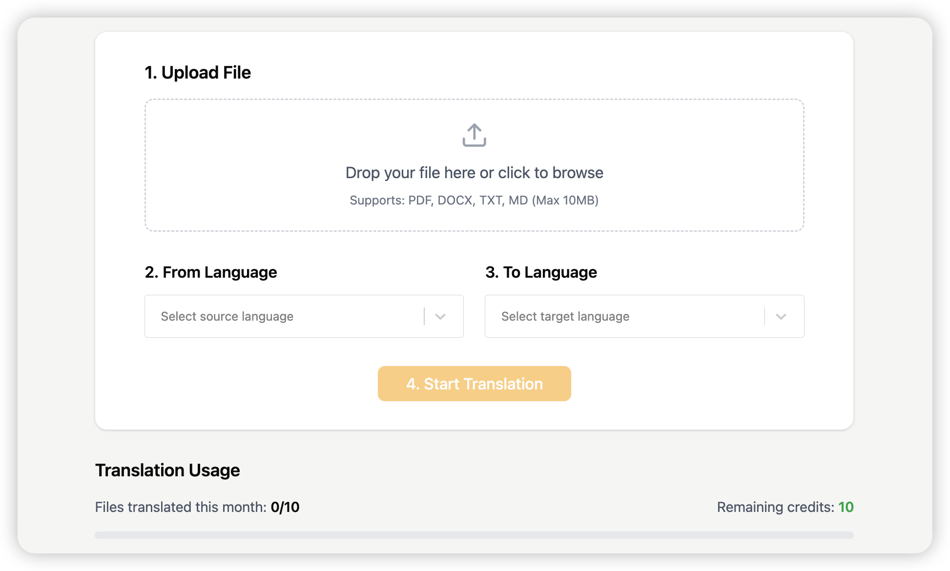 sunflower ai live translation church support upload file and custom vocabulary