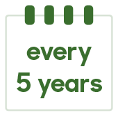 every 5 years