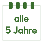 alle 5 Jahre