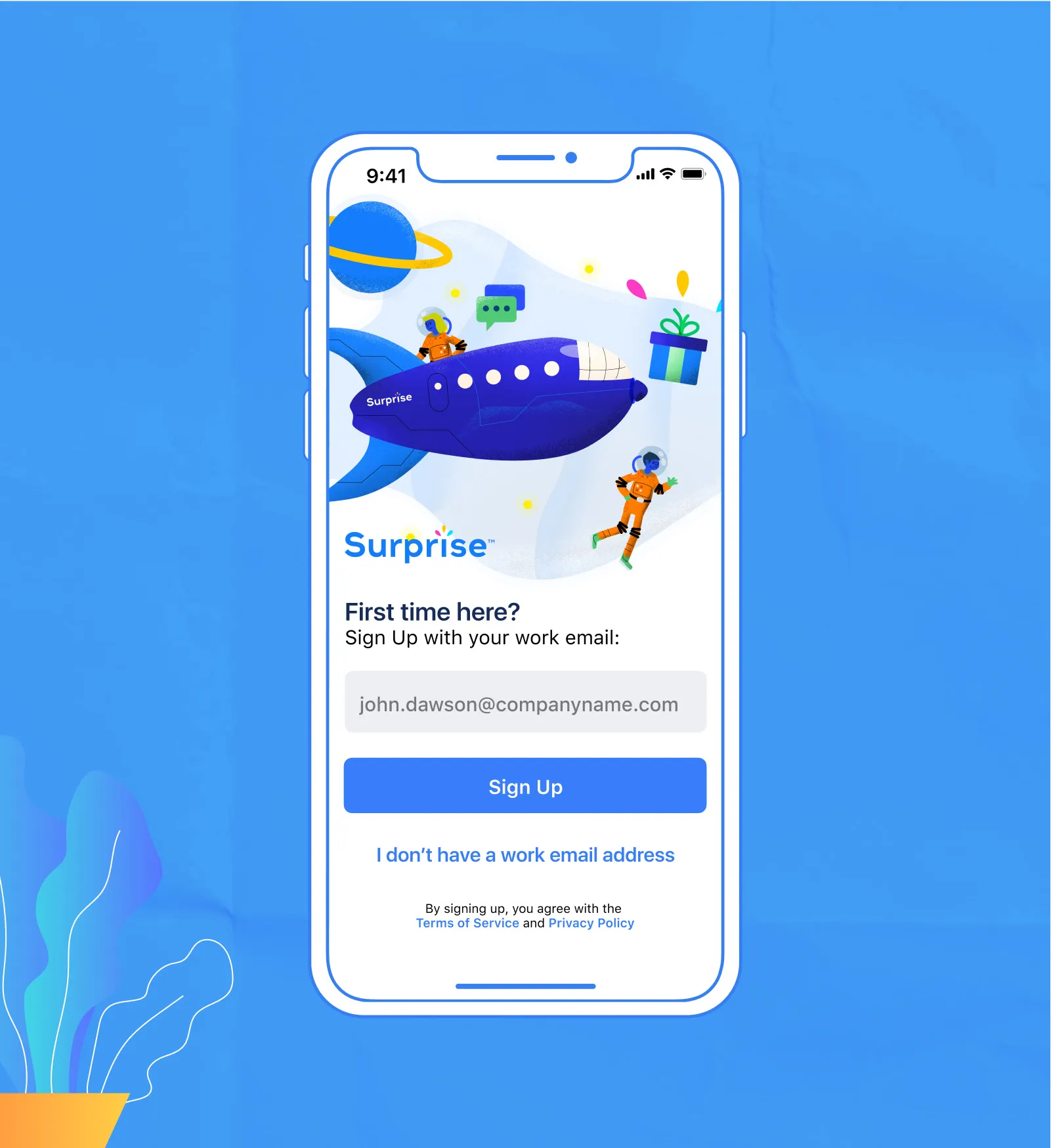 Surprise — mobile app screen