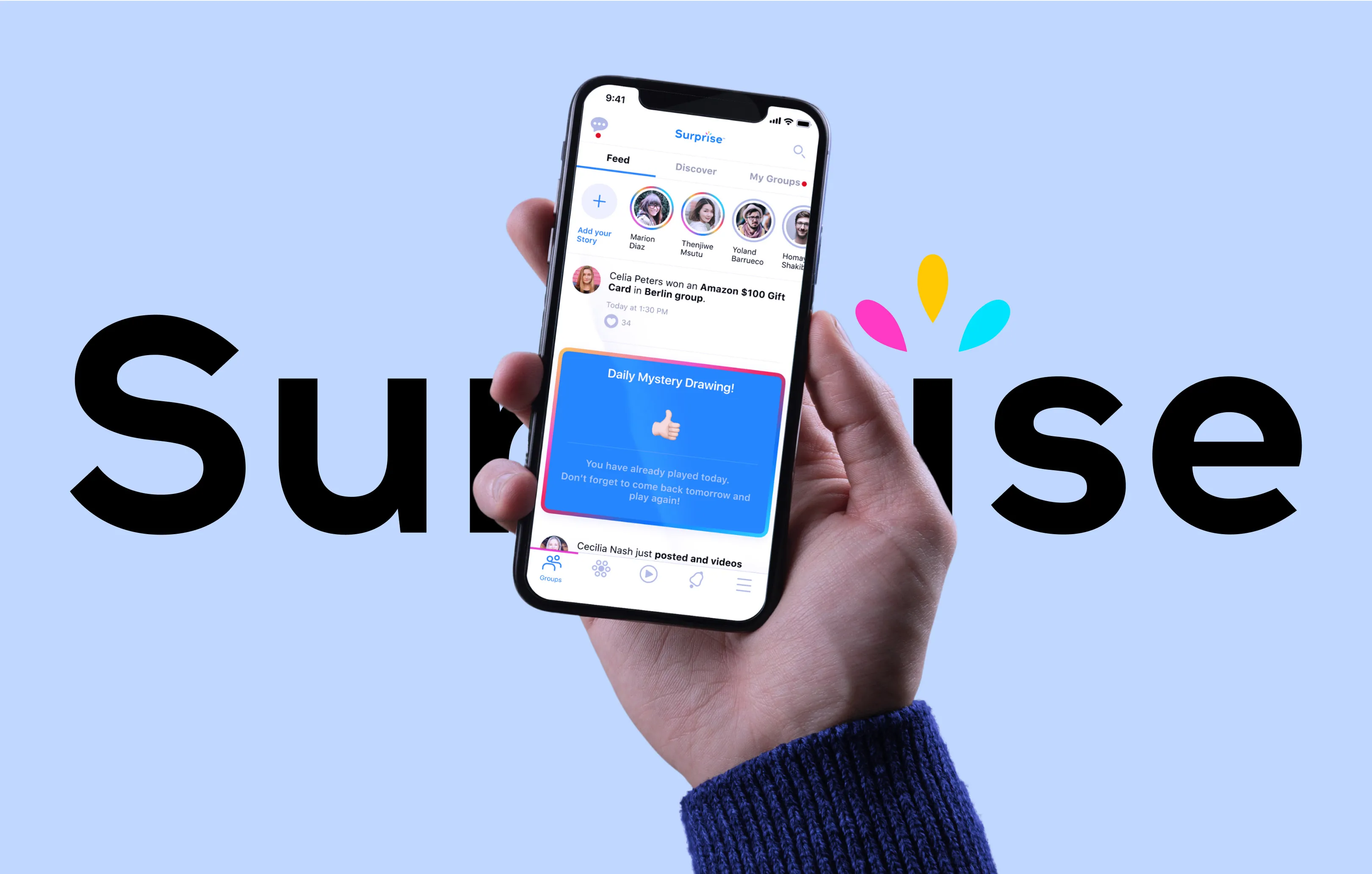 Surprise — product mockup