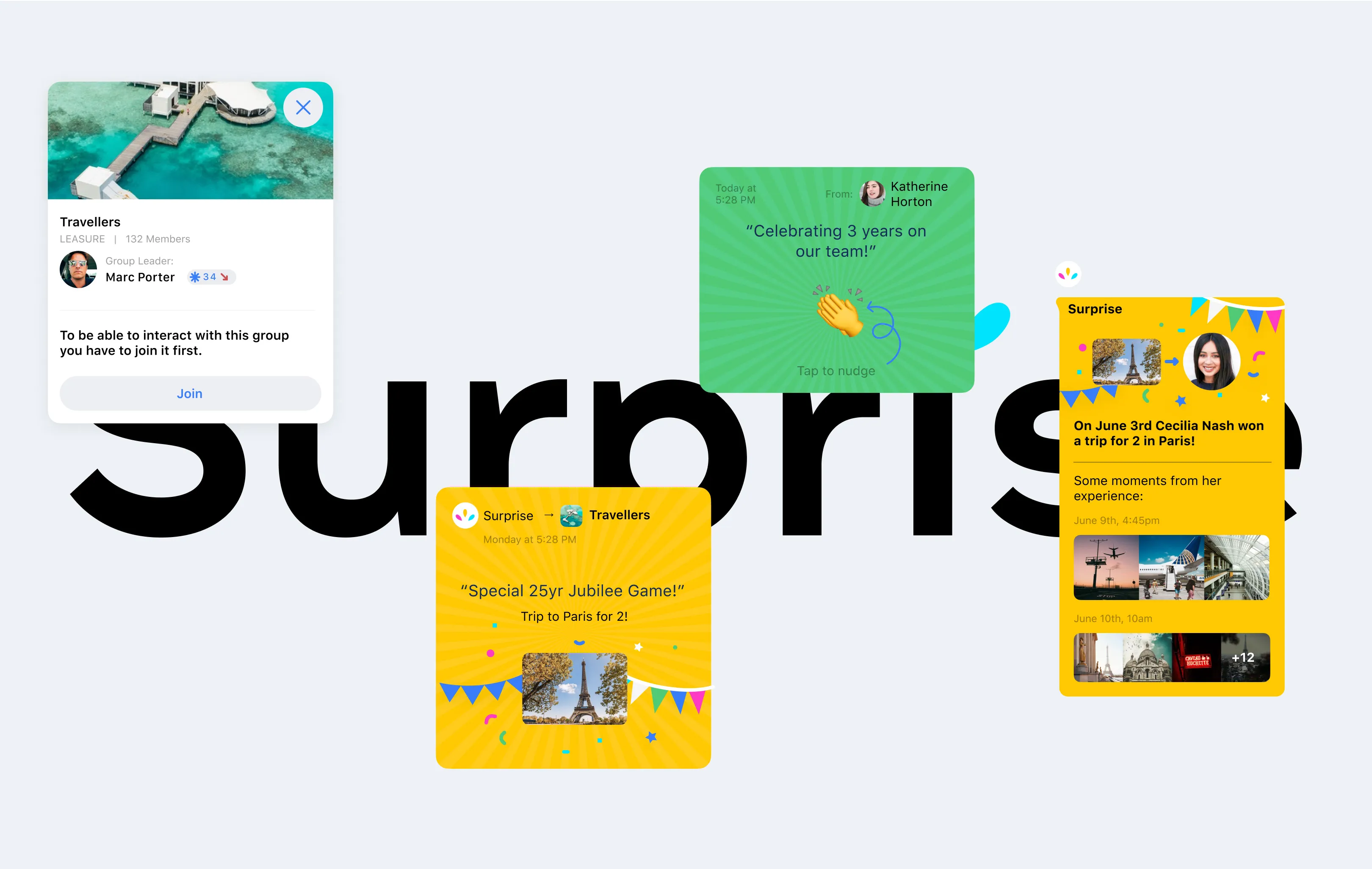 Surprise — card designs