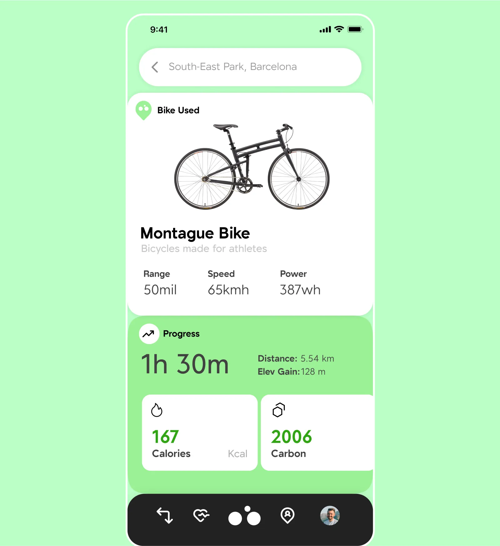 Bobo Bike mobile app — UI design screens (4)