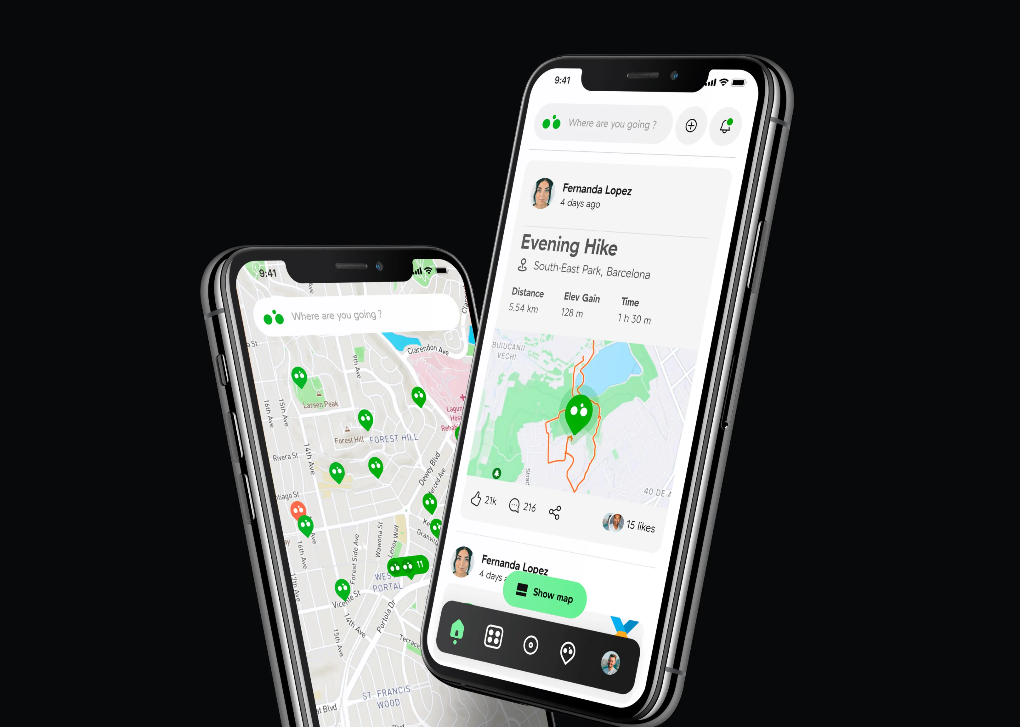 Bobo Bike mobile app — UI design screens (2)