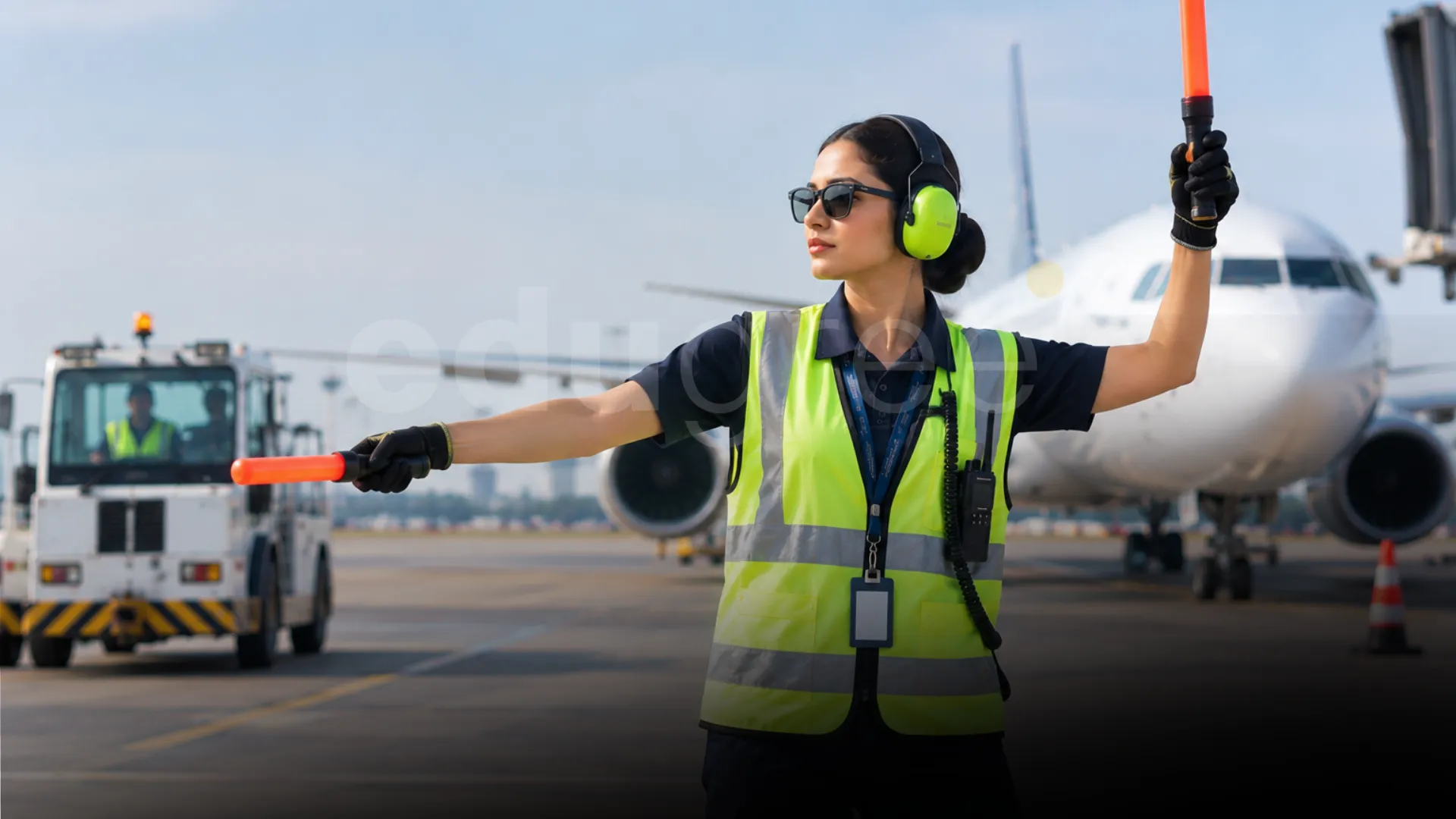 Airport Ground Staff working - Edugree, Siliguri.