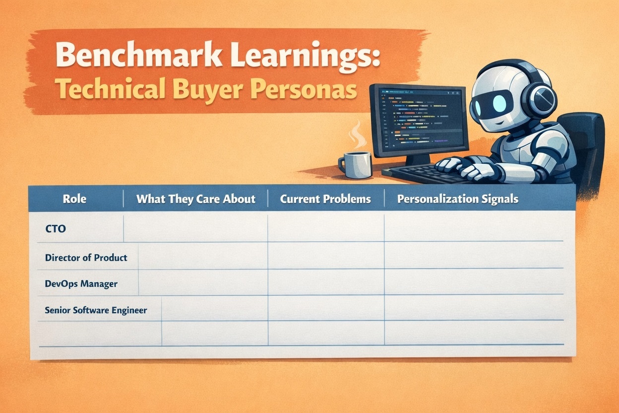 A deepdive on the cold email benchmarking report focused on technical buyers