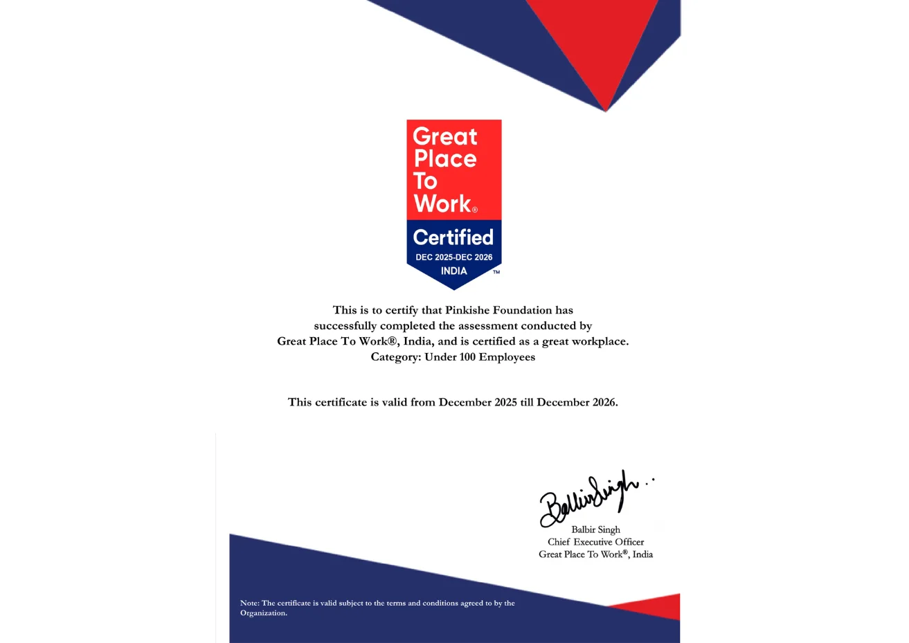 Great Place to Work 2025-2026