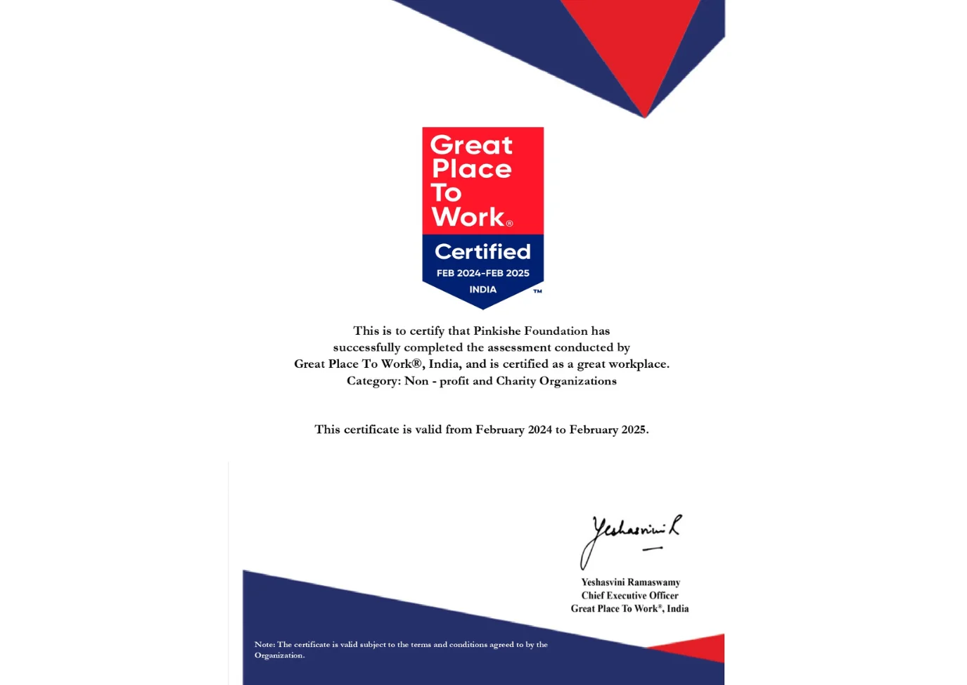 Great Place To Work Certified