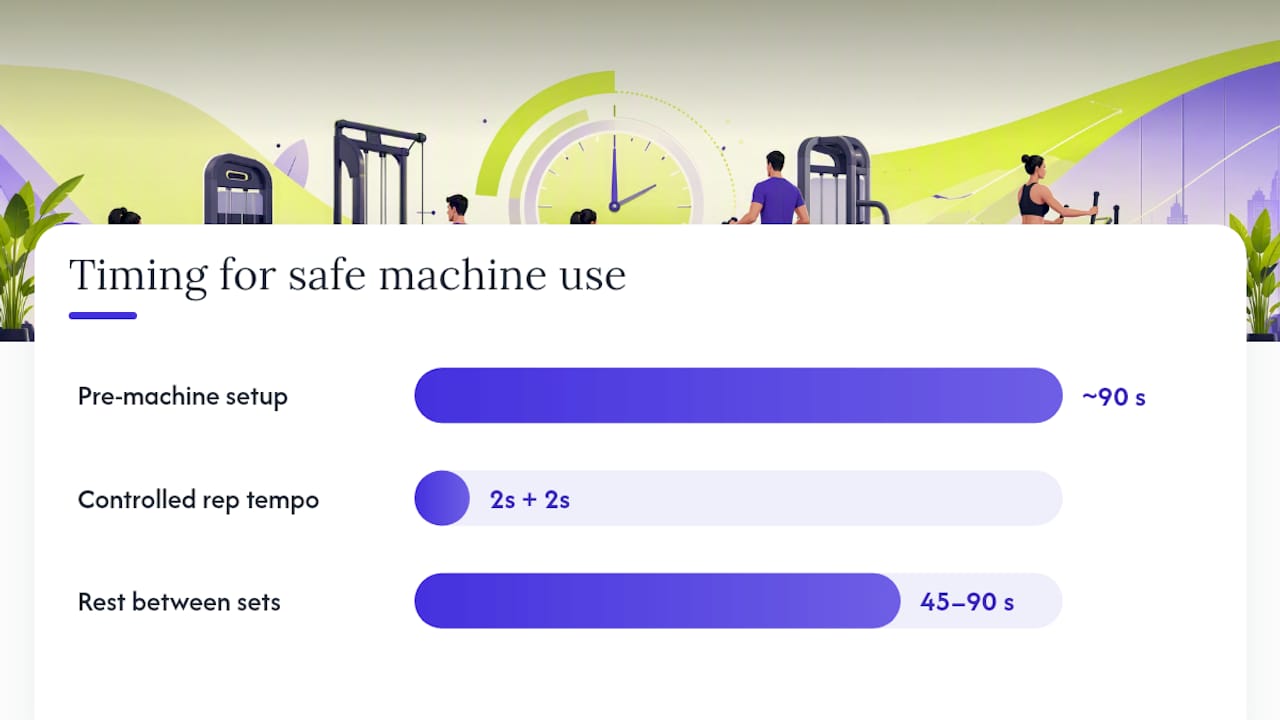 How do you set up and use gym machines safely? — overview diagram