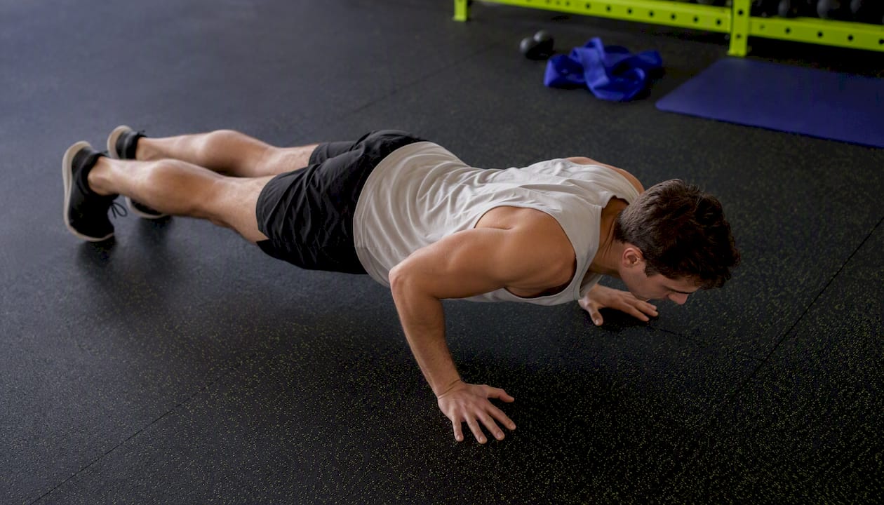 Person doing push-ups with good form