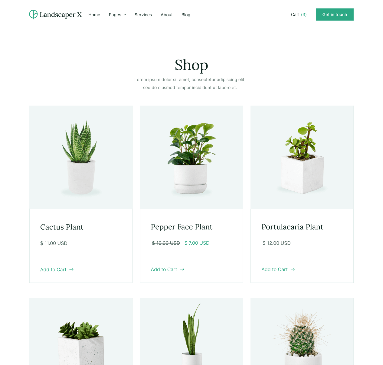 Landscaper X - Shop Single page - Landscaper Webflow Template