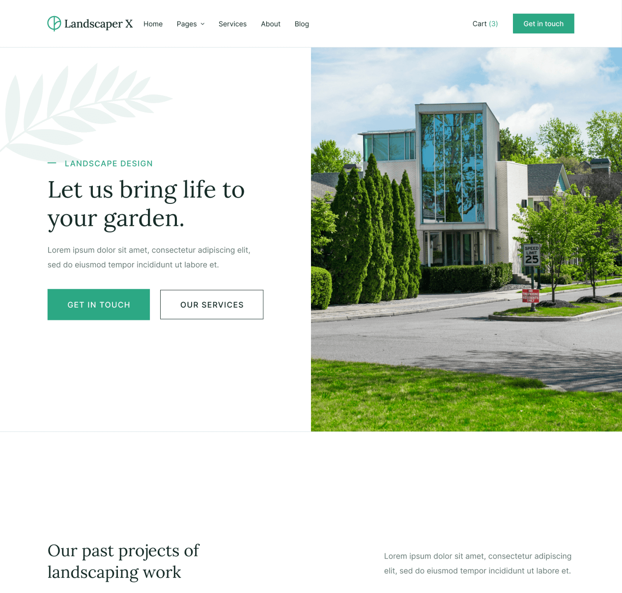 Landscaper X - Home page - Landscaper Webflow Template