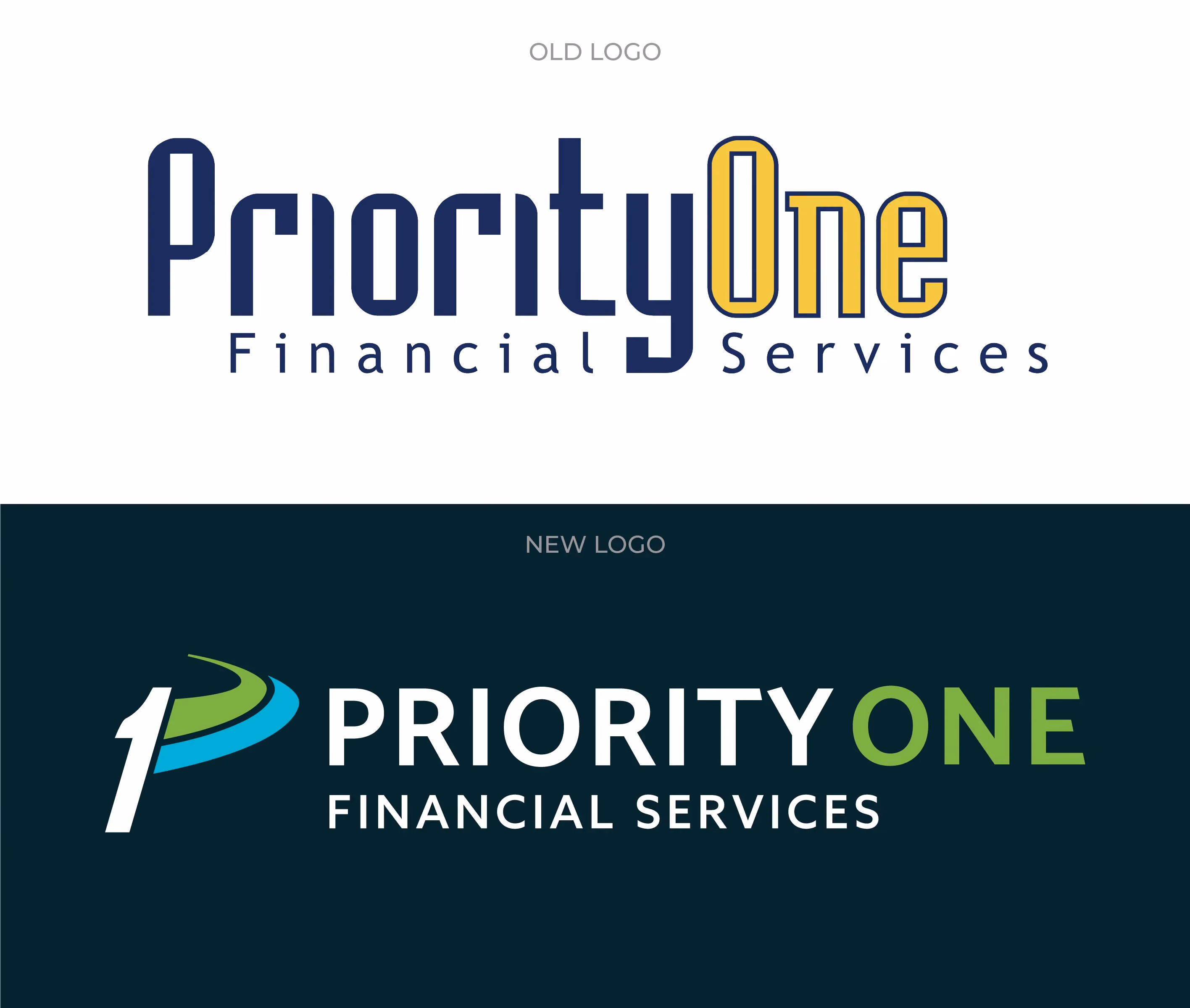 Priority One Financial Services Logo Redesign