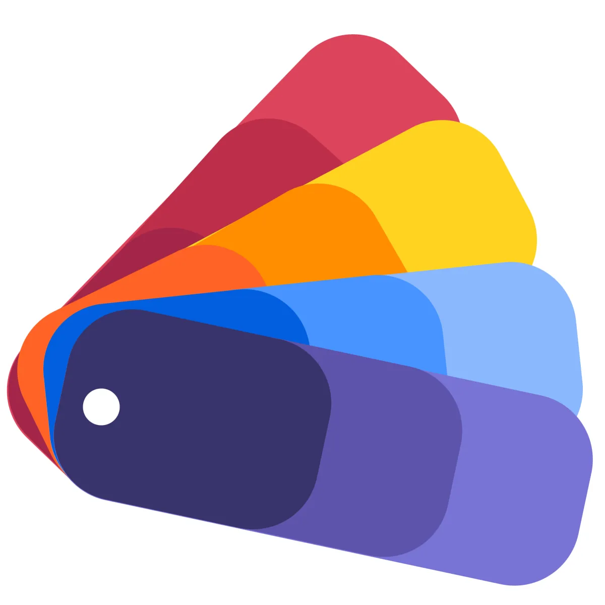 A graphic shows an array of colors as we explore the color of nostalgia and graphic design agency St. Pete