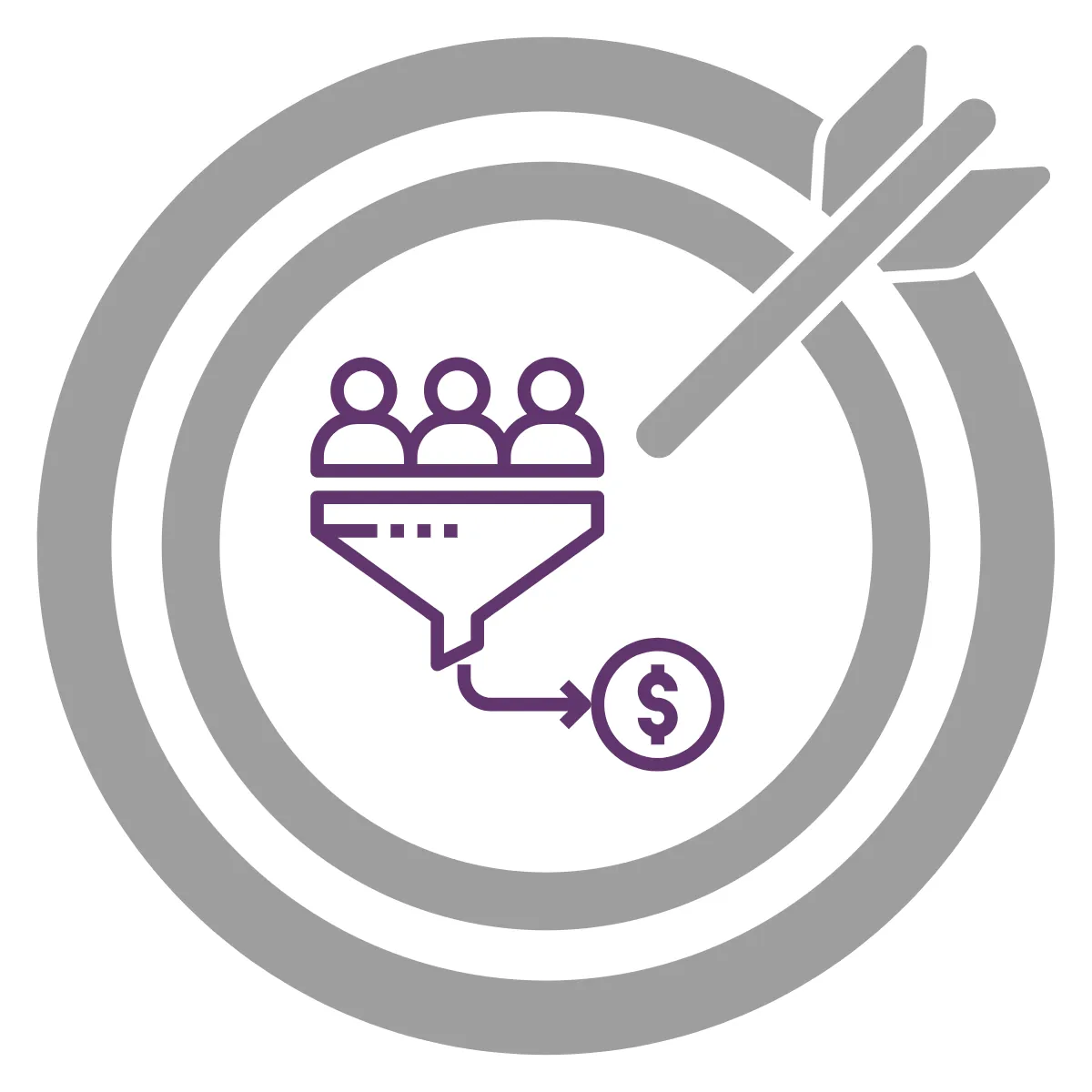 A target with people inside demonstrates your ideal audience for your Florida Content Marketing