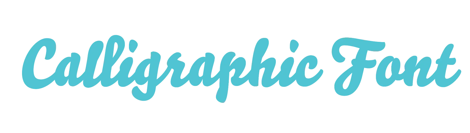 Calligraphic Font