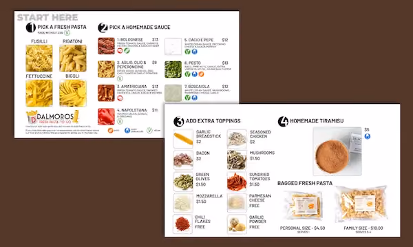Dalmoros Pasta to Go Portfolio