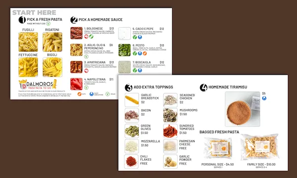 Dalmoros Pasta to Go Portfolio