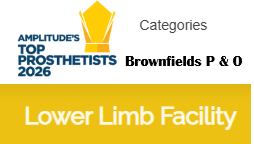 Amplitude's Top Prosthetists 2026 Categories Brownfields P & O Lower Limb Facility logo