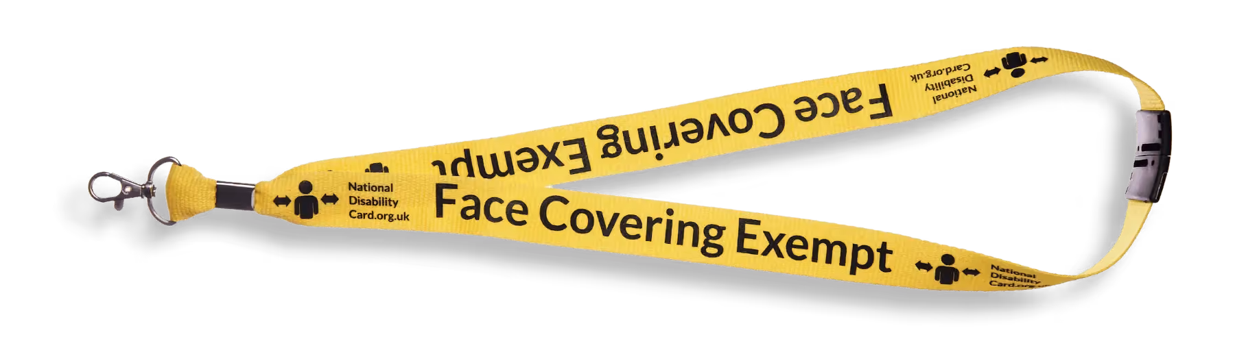 Graphic of the National Disability Card face covering exempt lanyard