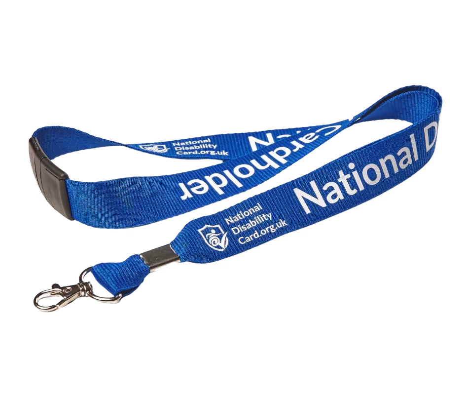 graphic of the national disability card lanyard