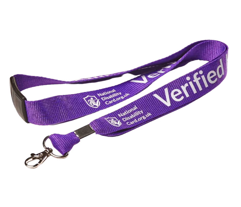 graphic of the verified hidden disability lanyard