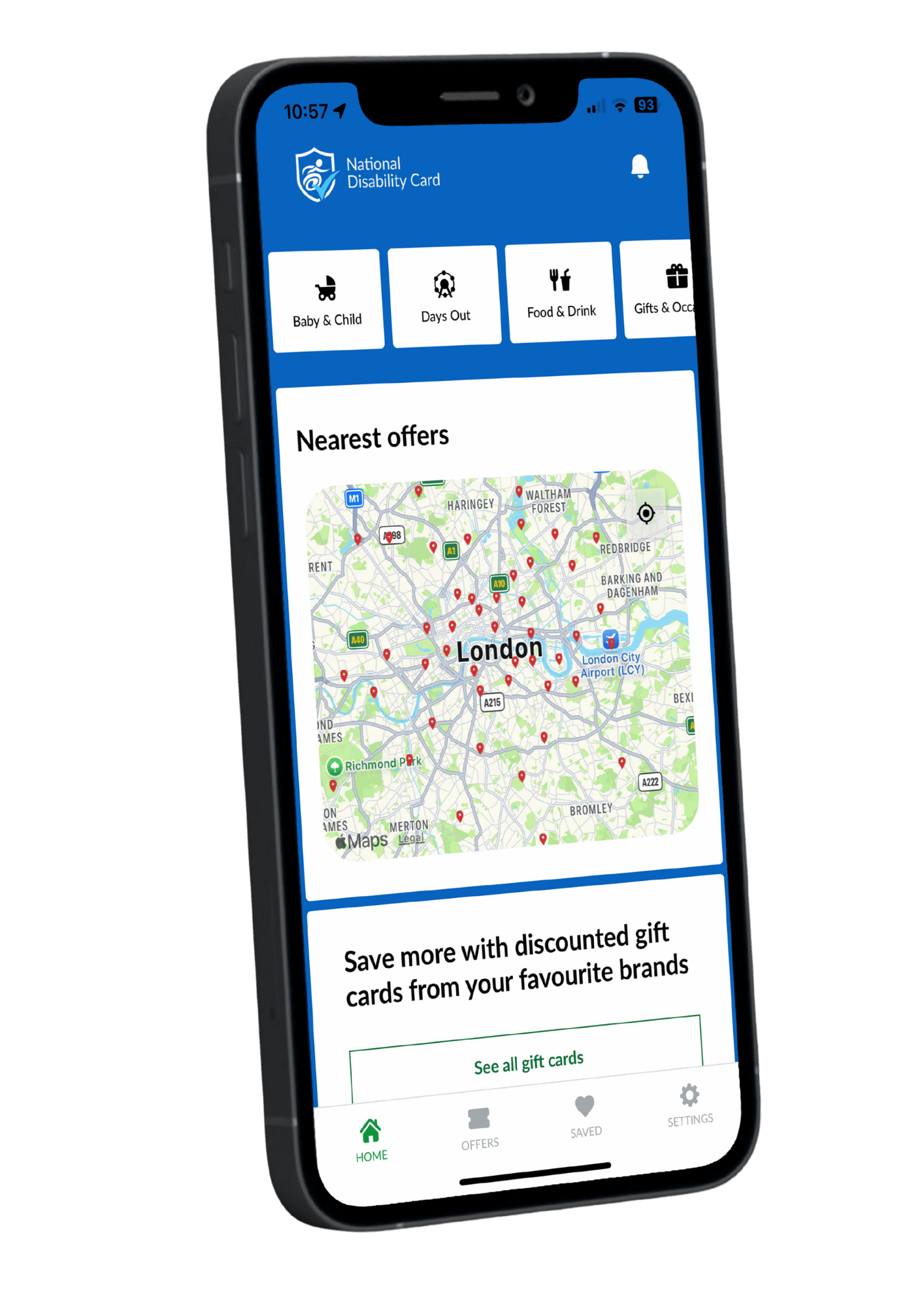 new disability card app for download: screenshot of the disabilityID app for National Disability Card holders