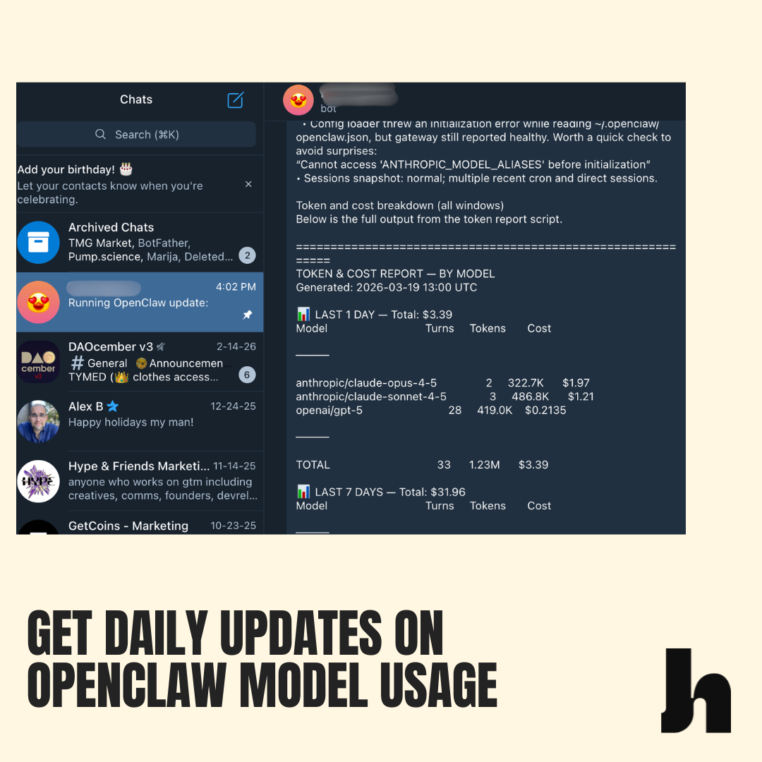 OpenClaw daily updates via Telegram