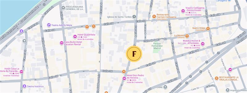 Locacion Hotel Casa La Mantilla Cartagena