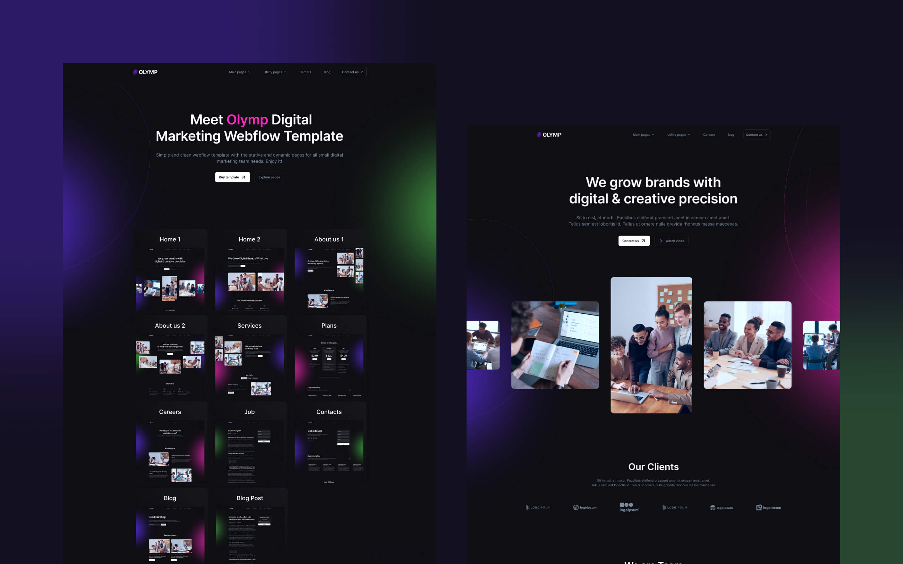 Olymp Agency Webflow HTML Template