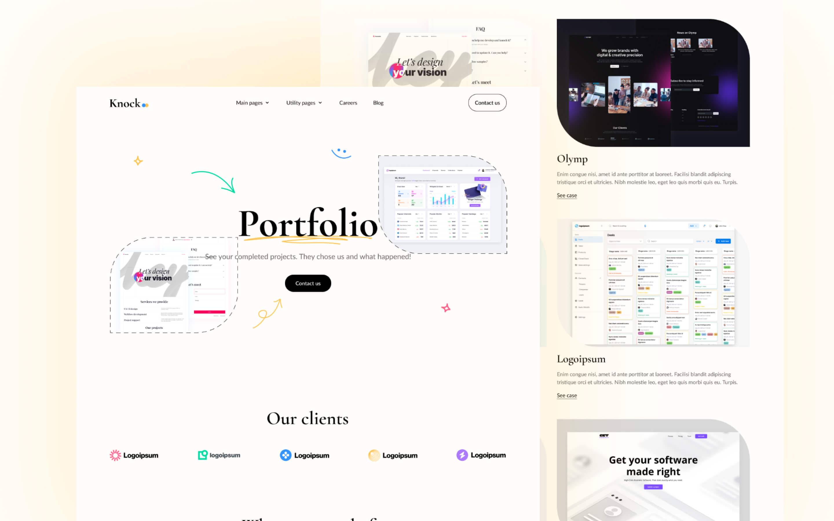 Knock Agency HTML Webflow Template
