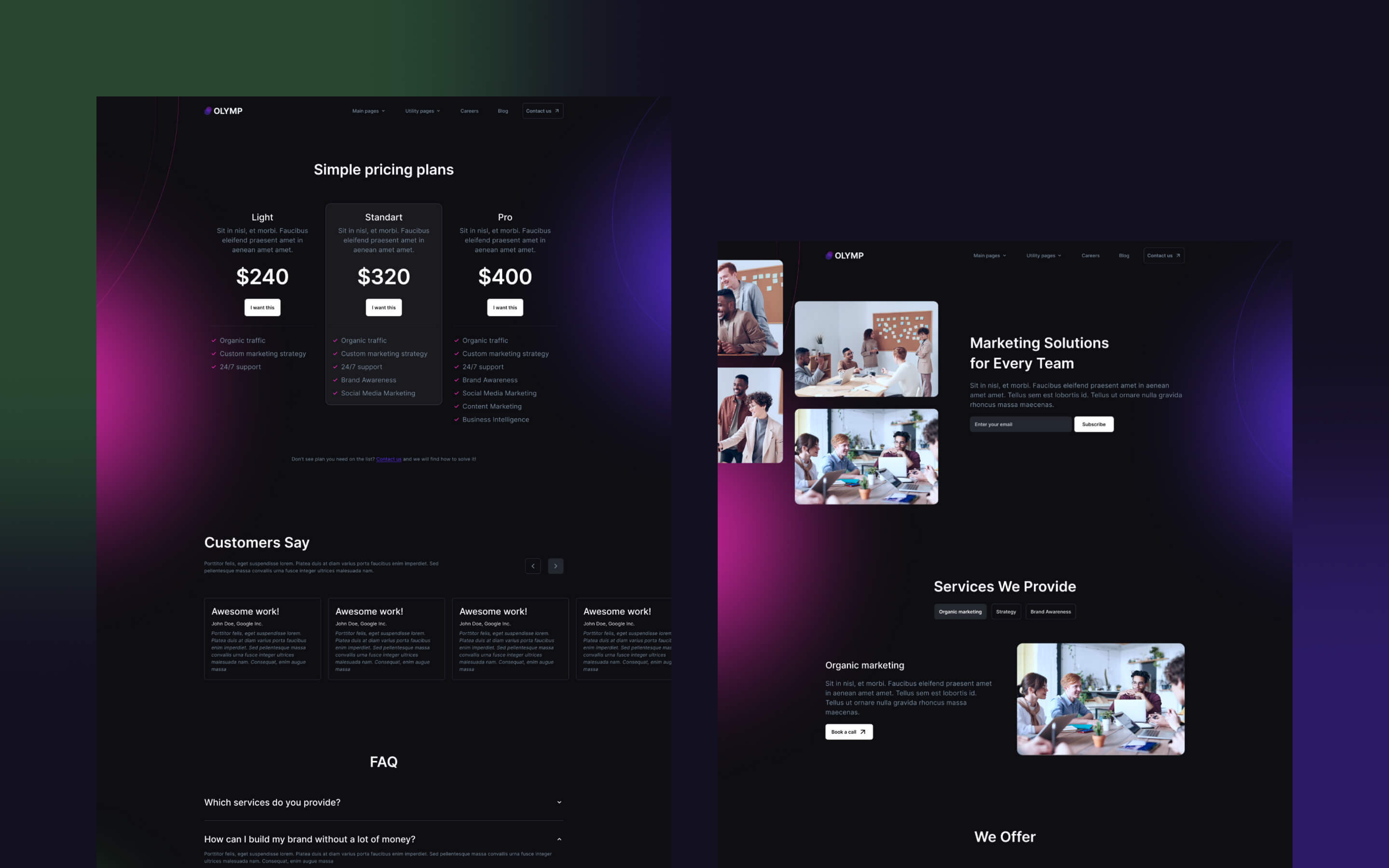 Olymp Agency Webflow HTML Template