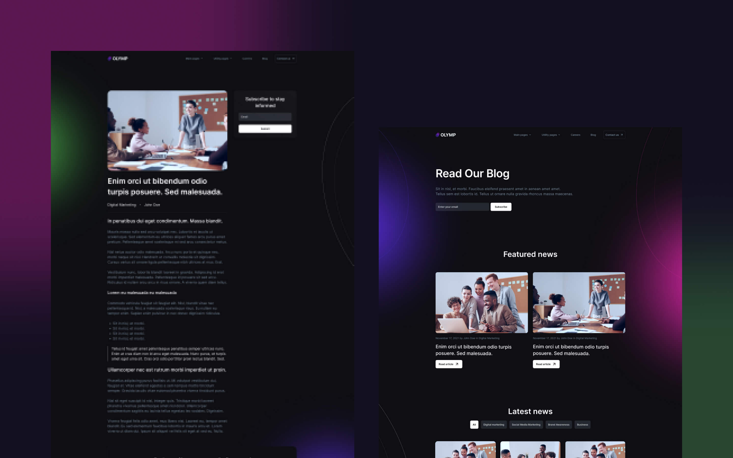 Olymp Agency Webflow HTML Template