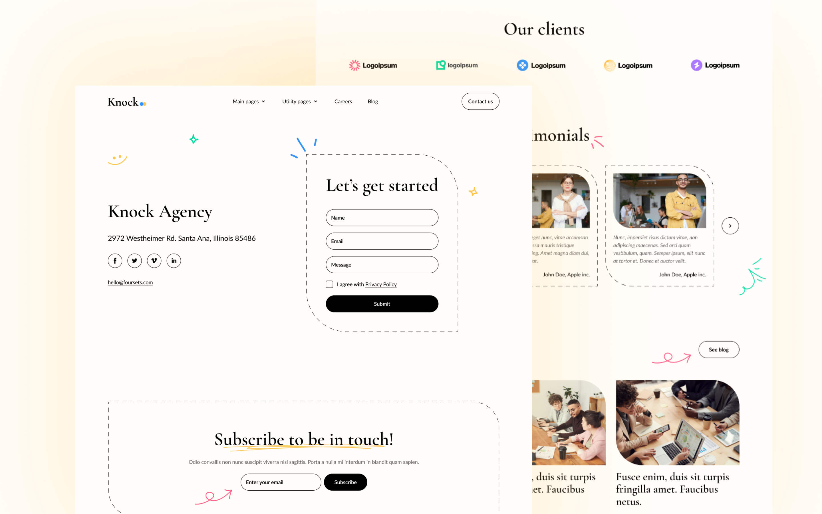 Knock Agency HTML Webflow Template