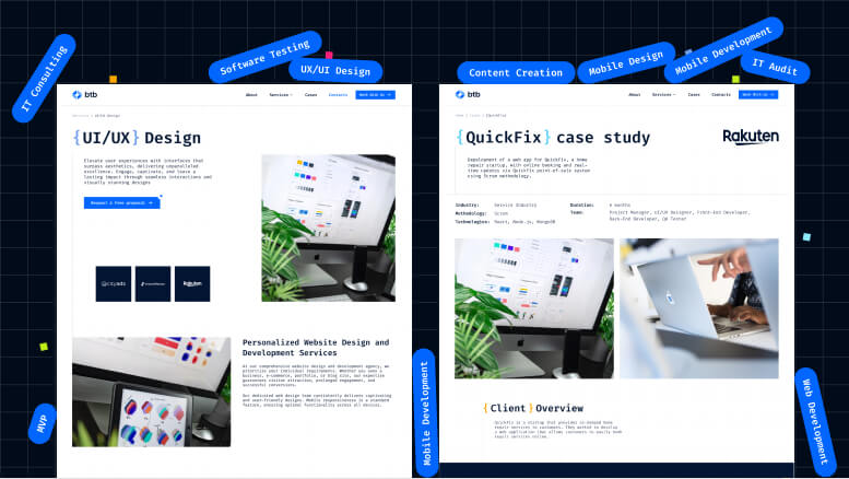 software development company website design