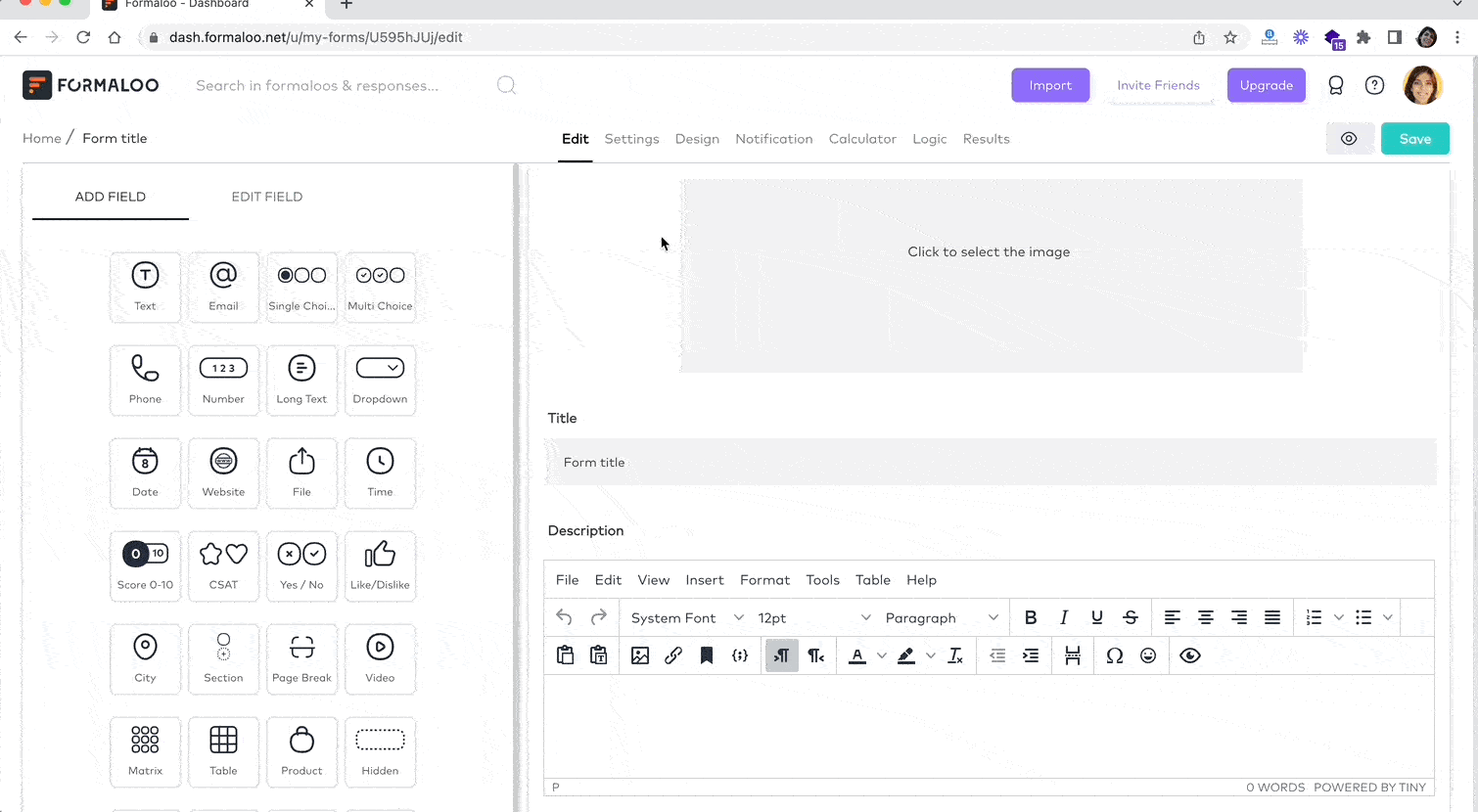 customize text on your form